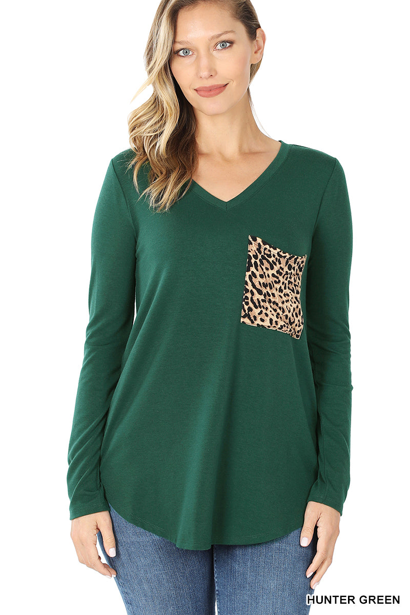 Long Sleeve with cheetah pocket