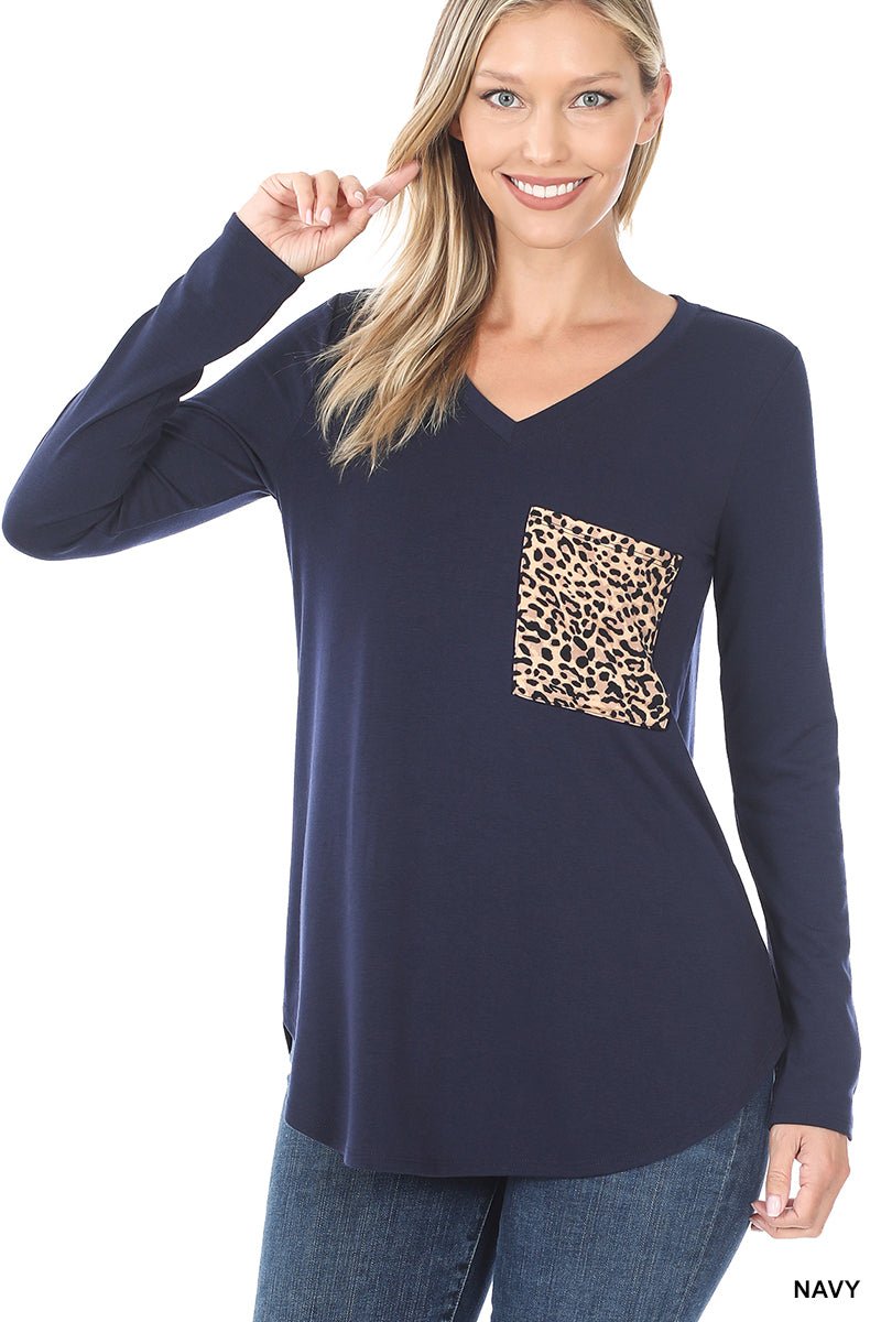 Long Sleeve with cheetah pocket