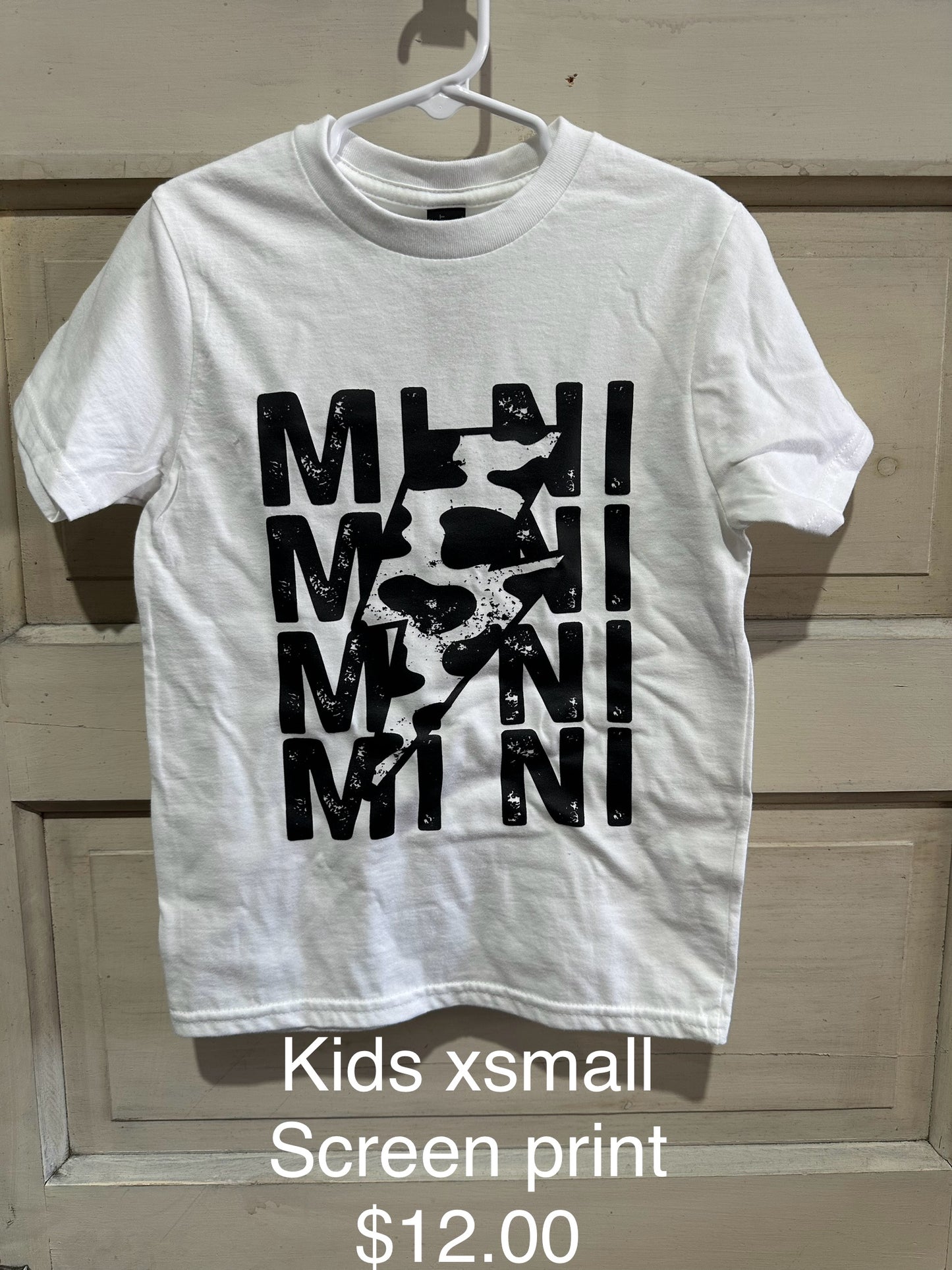 KIDS Screen Print Tee- Hand made