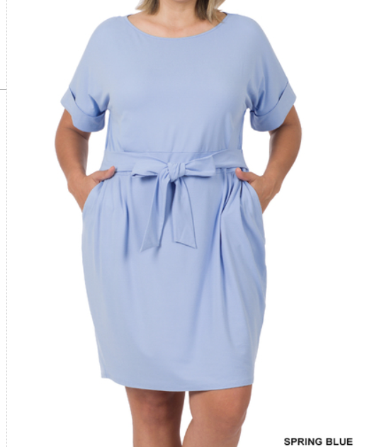 Tie Front dress with pockets